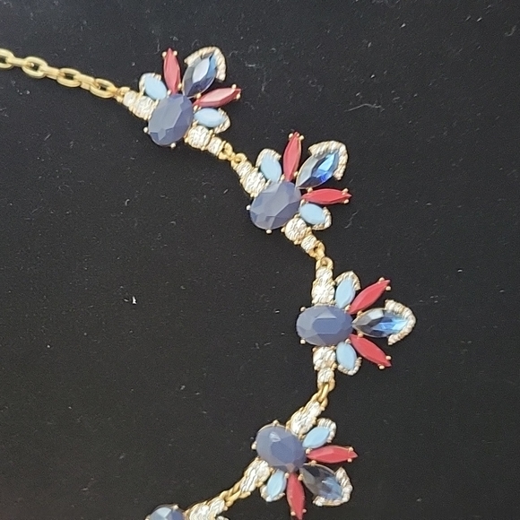 J Crew Multicolor  Flowet Statement Necklace - Picture 2 of 6